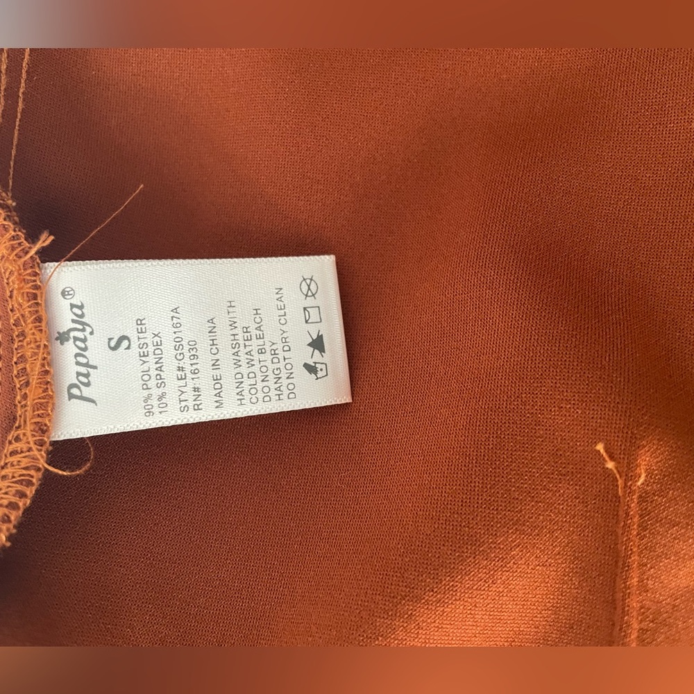 Papaya Mini Skirt With Front Split Size S - Picture 5 of 5